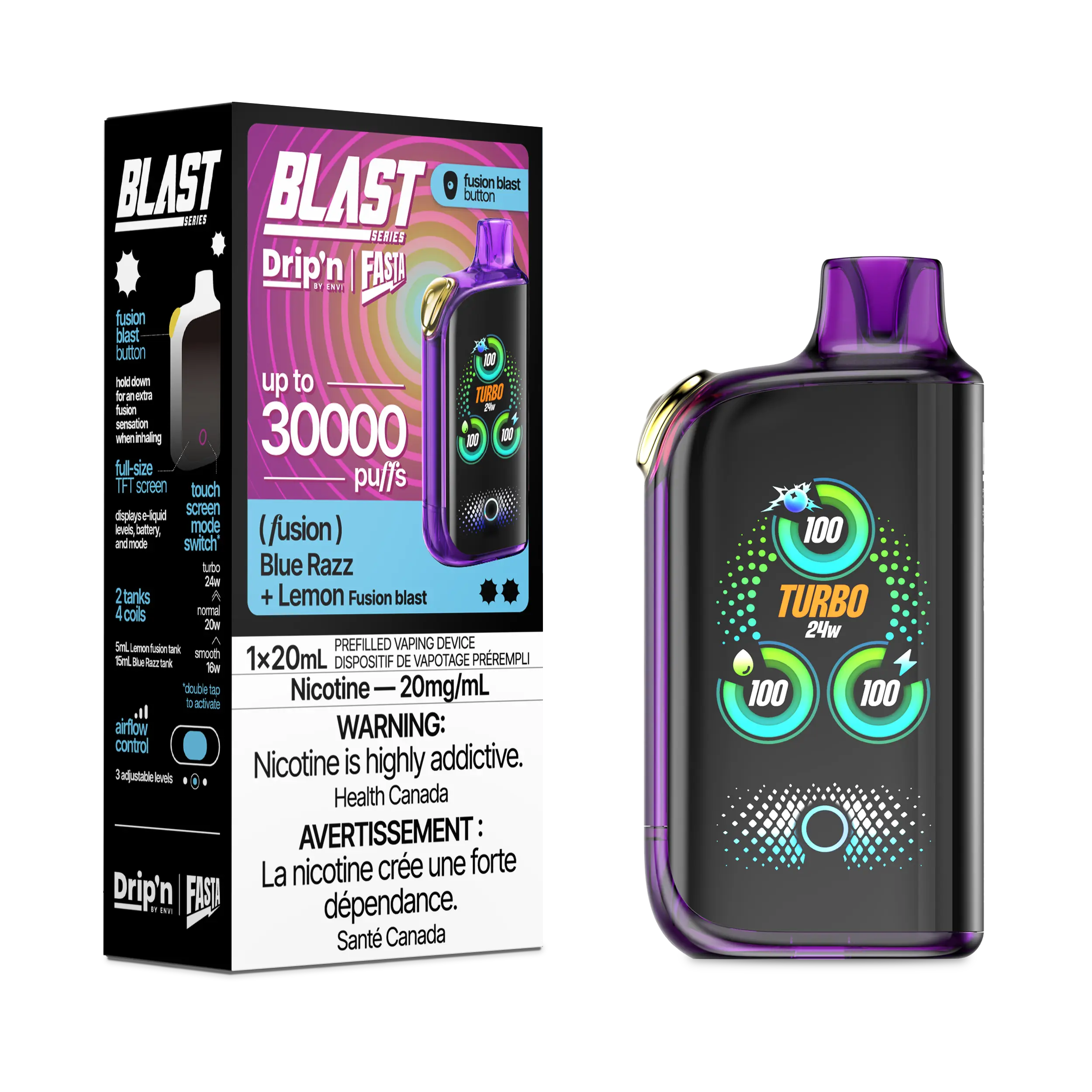 Drip'n by Envi Fasta Blast 30k | Vape Cloud Canada - Image 25