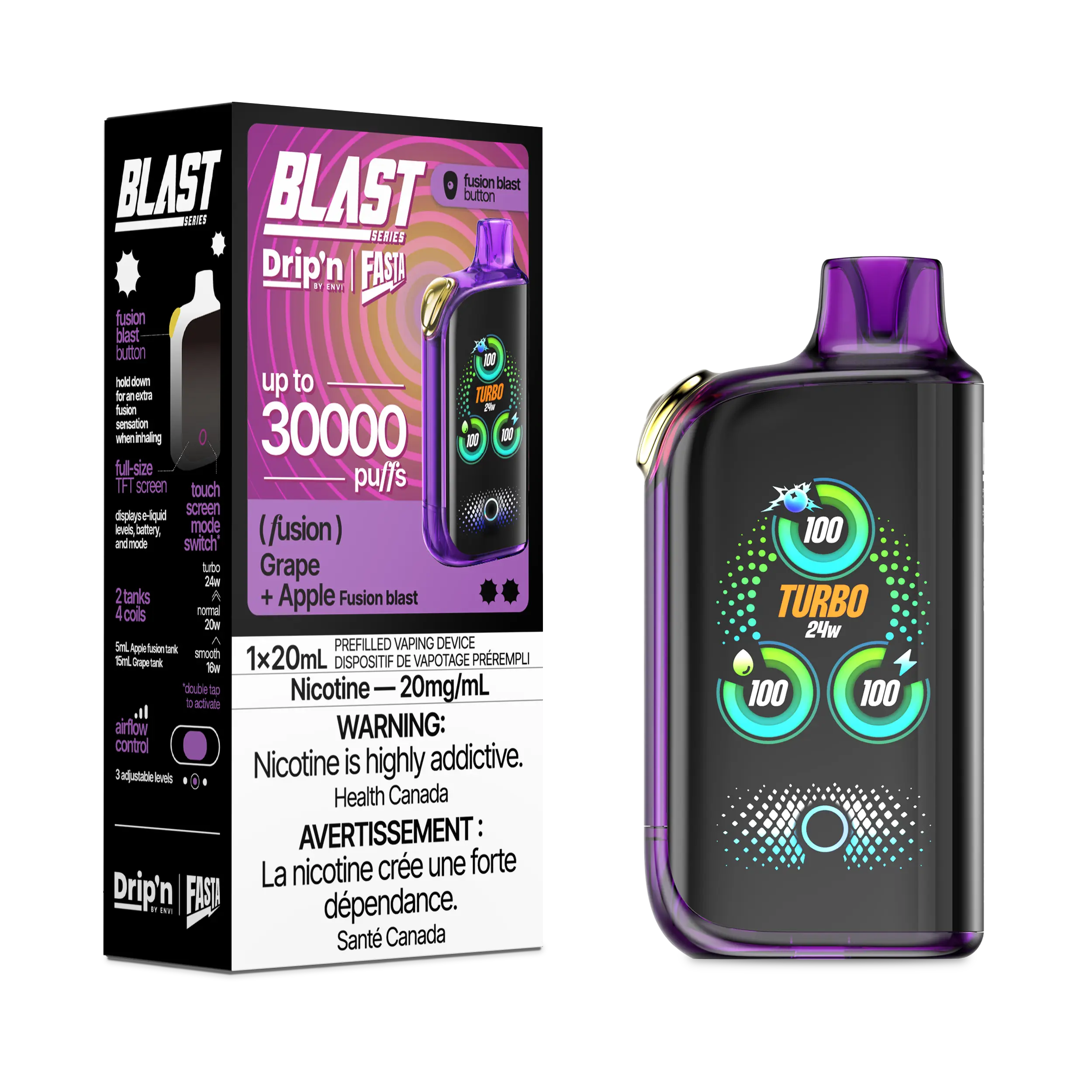 Drip'n by Envi Fasta Blast 30k | Vape Cloud Canada - Image 27