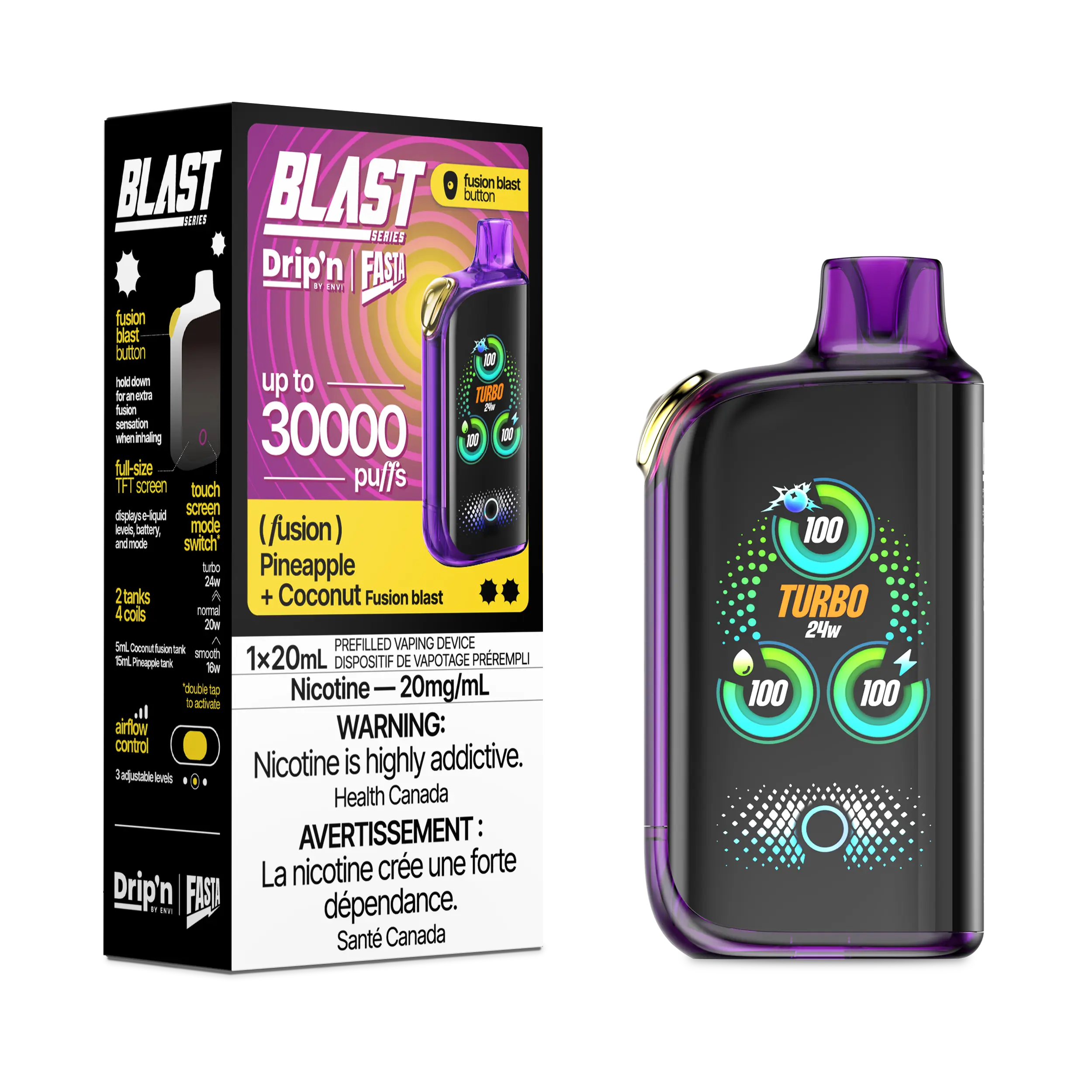 Drip'n by Envi Fasta Blast 30k | Vape Cloud Canada - Image 36