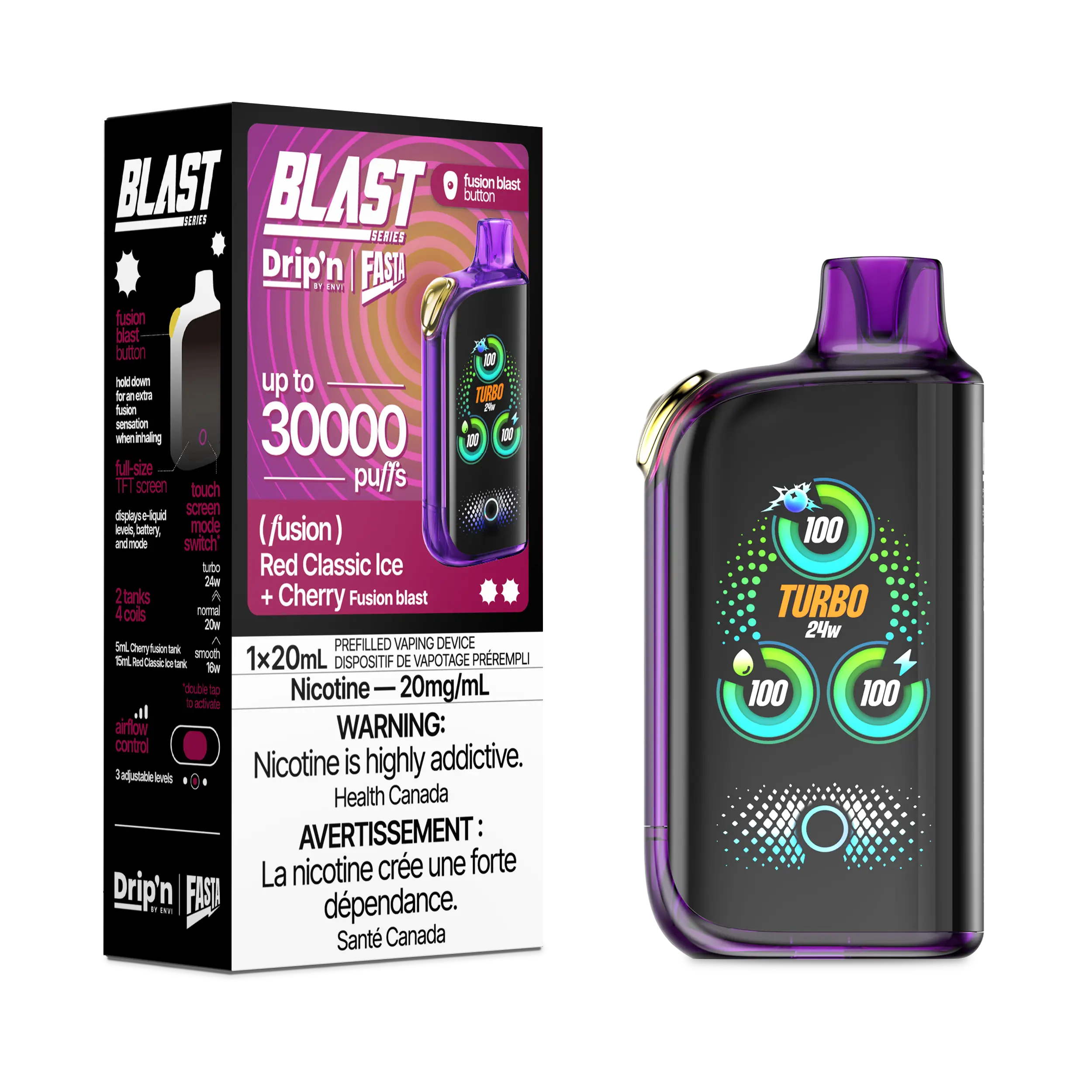Drip'n by Envi Fasta Blast 30k | Vape Cloud Canada - Image 38