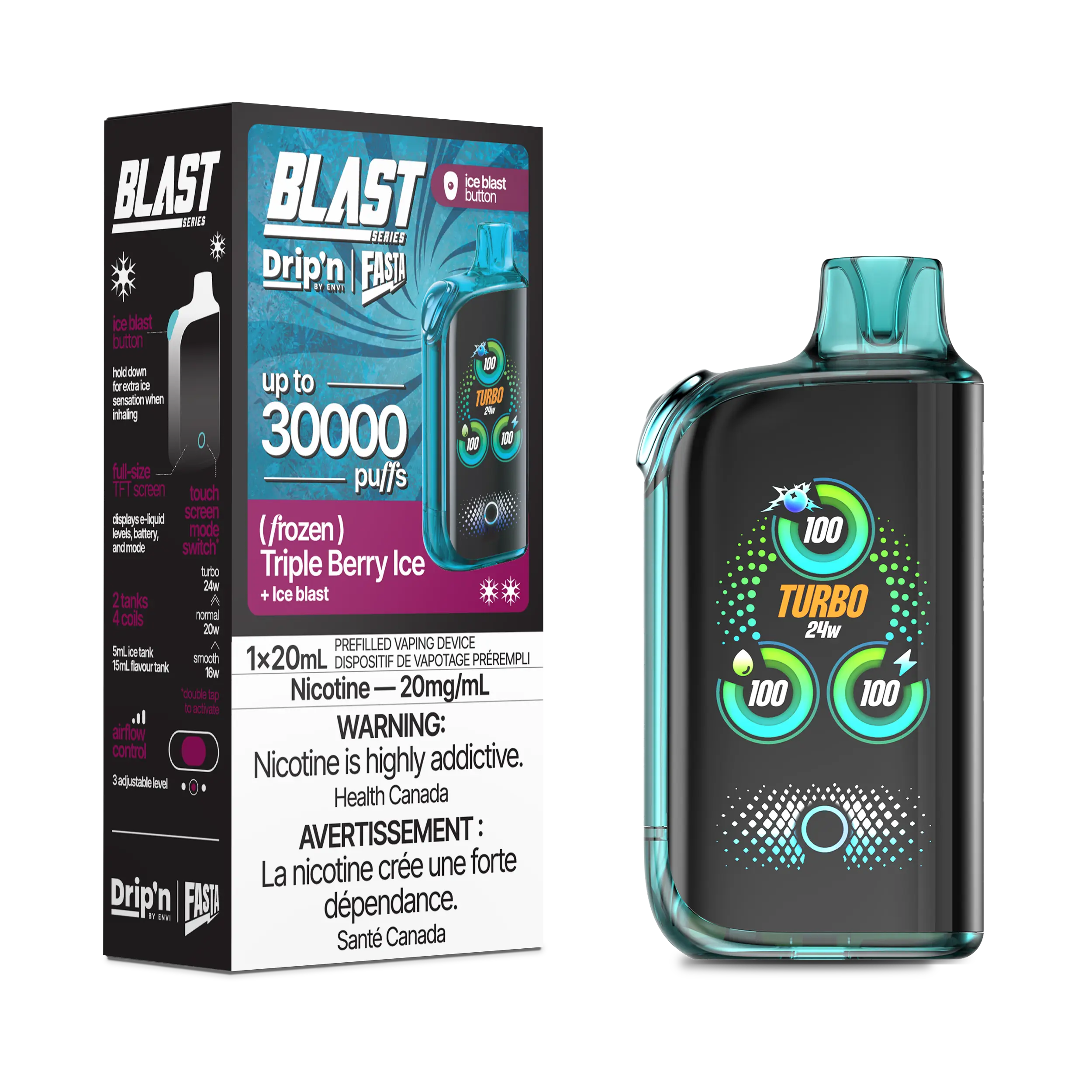 Drip'n by Envi Fasta Blast 30k | Vape Cloud Canada - Image 44