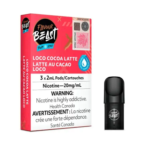 Flavour Beast S Pods - Loco Cocoa Latte Iced | Vape Cloud Canada
