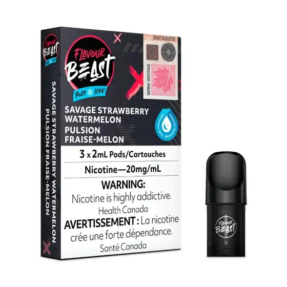 Flavour Beast S Pods - Savage Strawberry Watermelon | Vape Cloud Canada