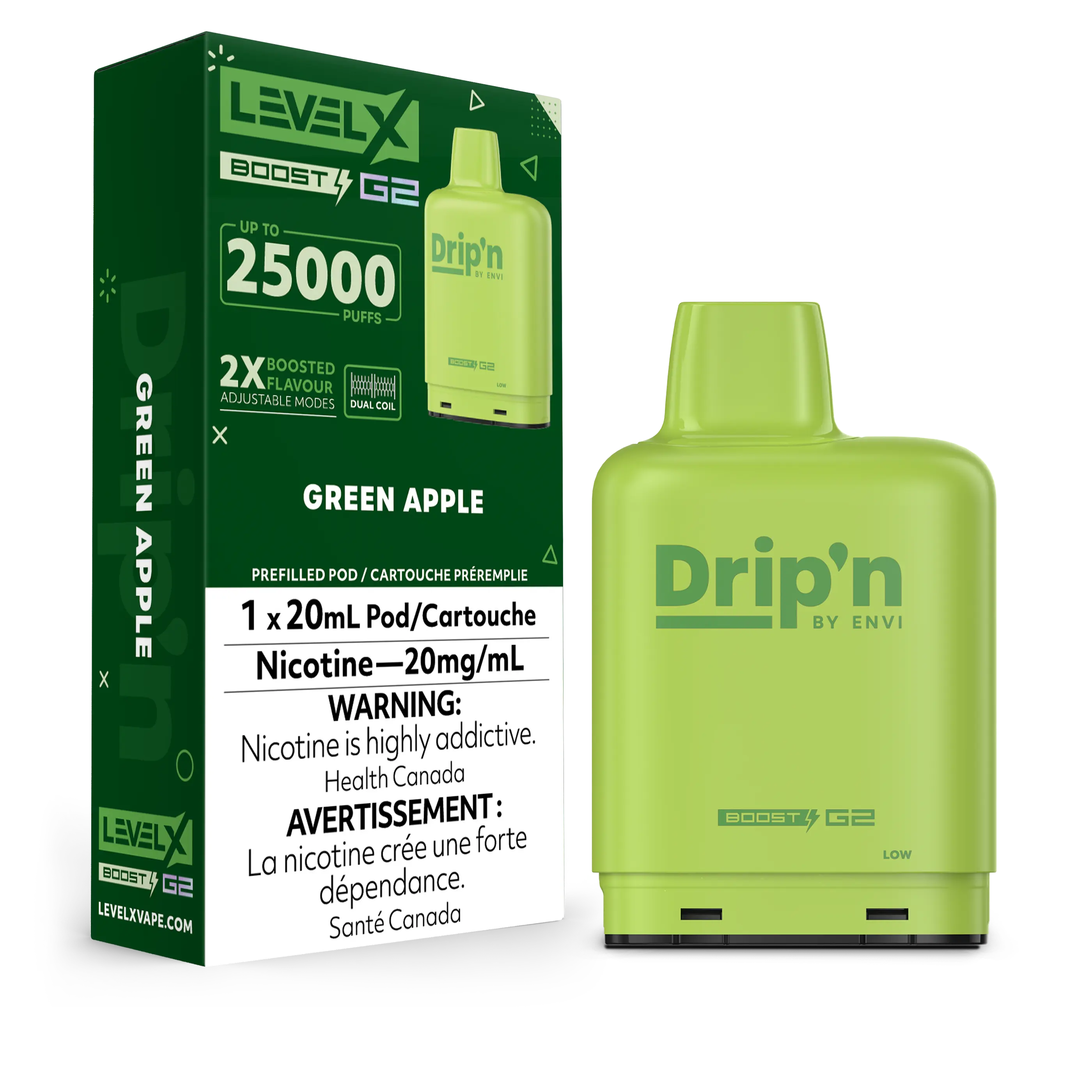 Level X Boost - Drip'n - Green Apple | Vape Cloud Canada