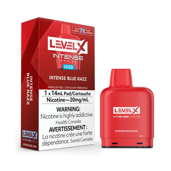 Level X Intense Boost Pod 20mL - Intense Blue Razz | Vape Cloud Canada